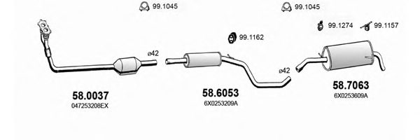 ASSO ART2283 Exhaust System